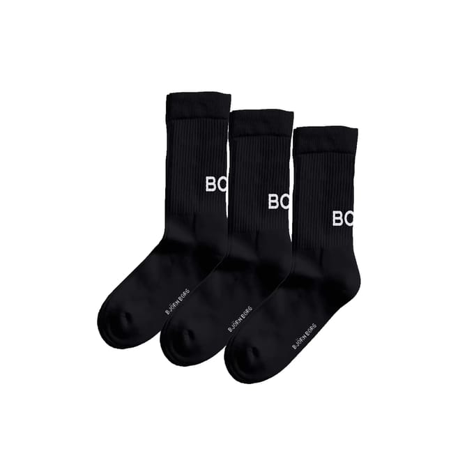 Björn Borg unisex core 3P sokken logo zwart II