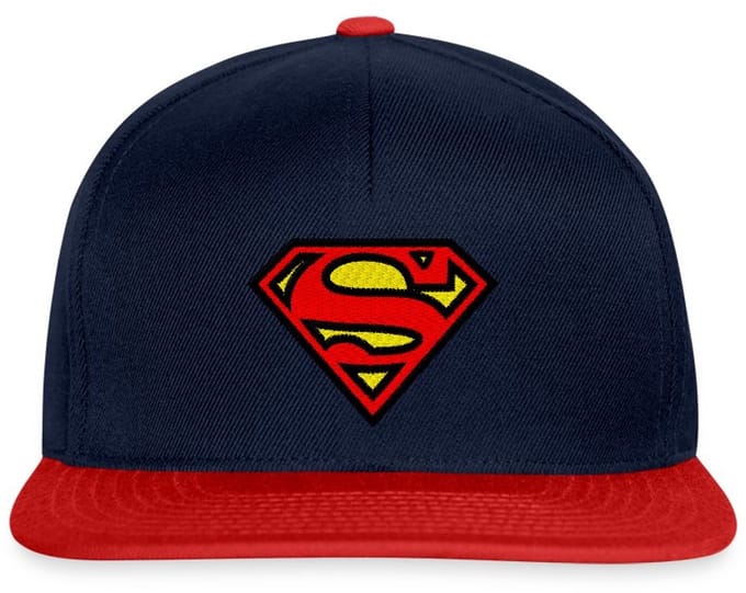Superman Logo S-Shield Borduurwerk Snapback cap