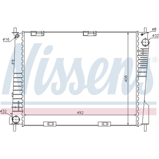 Radiator, motorkoeling NISSENS 67283