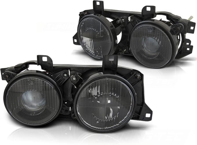Koplampen BMW E32/E34 ZWART