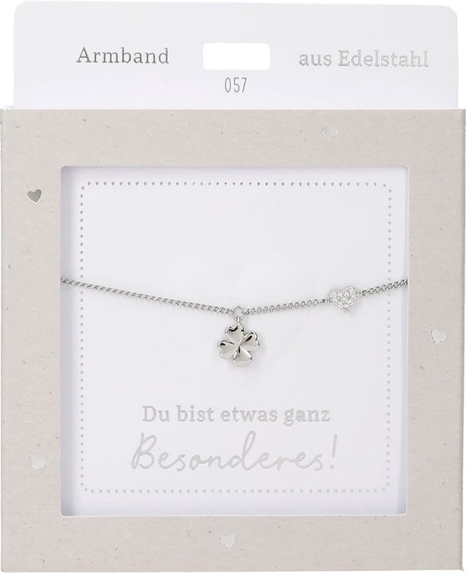 Depesche armband zilver klavertje vier vriendschap cadeau.