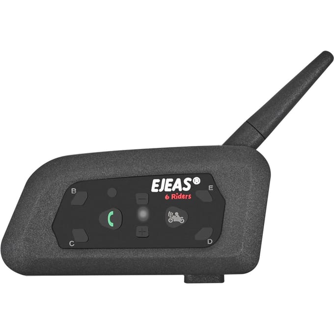 EJEAS V6 Pro Motorhelm Intercom 1200M Duplex Interphone Headset Rijden Walkie-talkie voor 1PCS zwart
