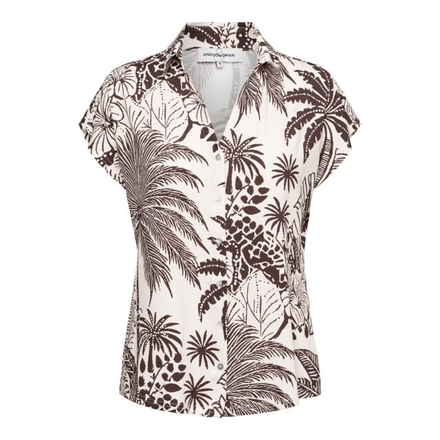 &Co Woman &co women blouse valetta choco duo chocolate