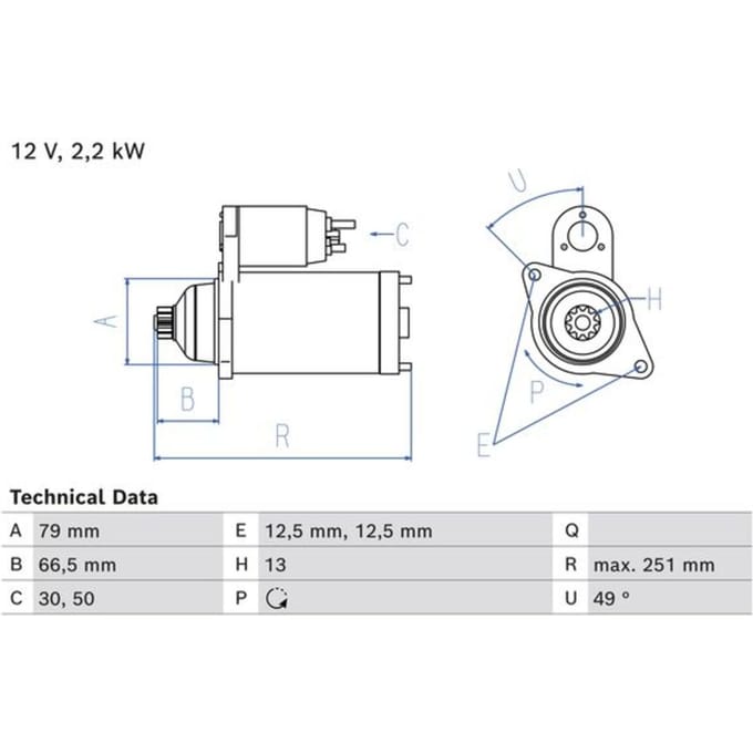 Starter BOSCH 0 986 026 340