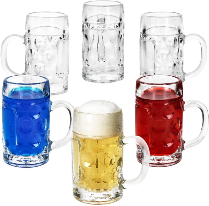 Set van 6 mini maatbeker 4cl glazen borrelglaasjes - 13218221S