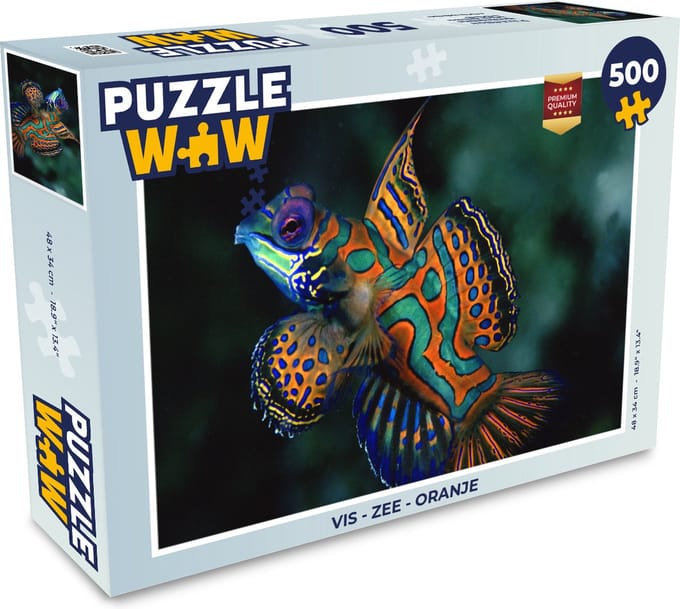 Puzzel Vis - Zee - Oranje - Legpuzzel - Puzzel 500 stukjes