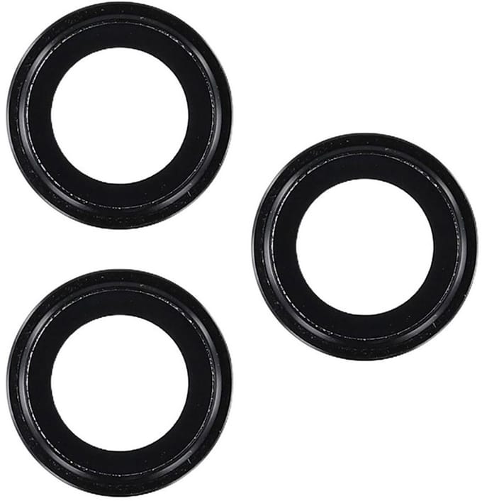 Camera lens Protector Geschikt voor: Apple iPhone 17 Pro Max - screen protector - glas - bescherm je camera - beschermglas - Zwart