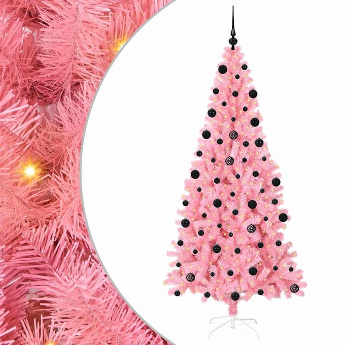 vidaXL - Kerstboom - Roze - 210 - cm - PVC