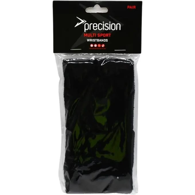Precision Zweetbandjes Katoen/elastaan Zwart One-size 2 Stuks