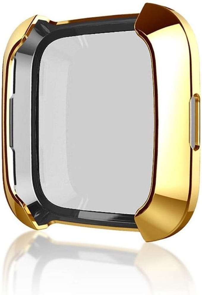 By Qubix - Geschikt voor fitbit Versa 1 soft TPU case (volledig beschermd) - Goud