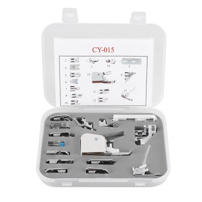15 STKS Naaimachines Persvoet Voeten Kit Set white
