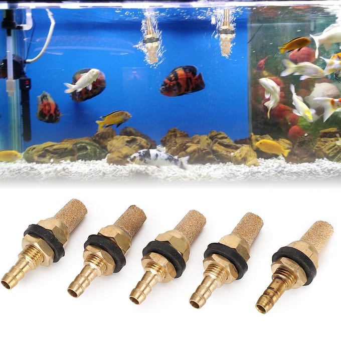 5 stuks zandsteen goud aquarium zuurstofverhogende pomp beluchting luchtsteen aquariums bubbelstenen beige