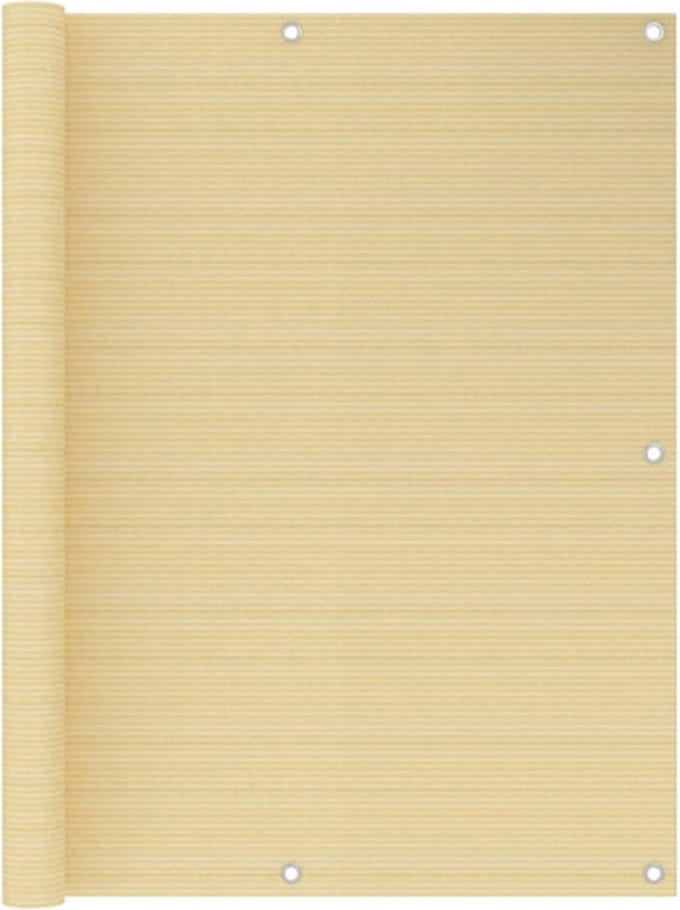 vidaXL - Balkonscherm - 120x400 - cm - HDPE - beige