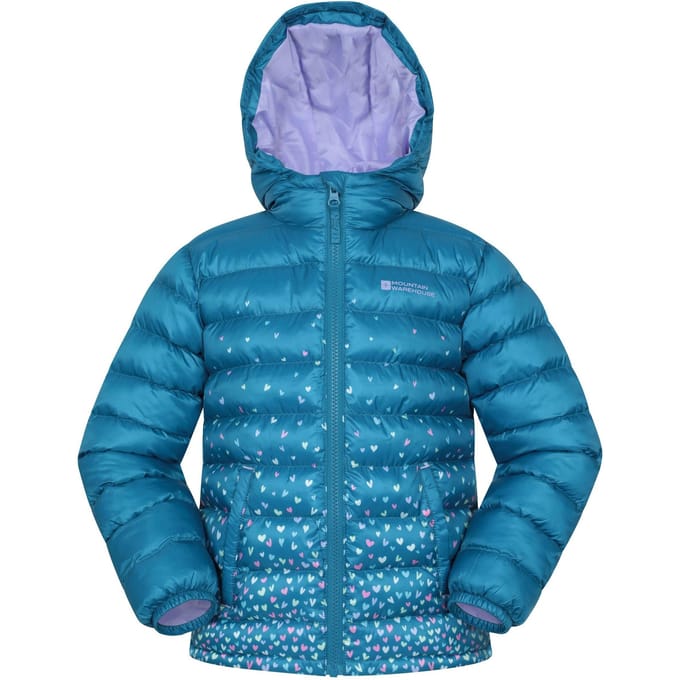 Mountain Warehouse Kinder/Kinder Seizoenen Watercolour Gewatteerde Jas (Teal)