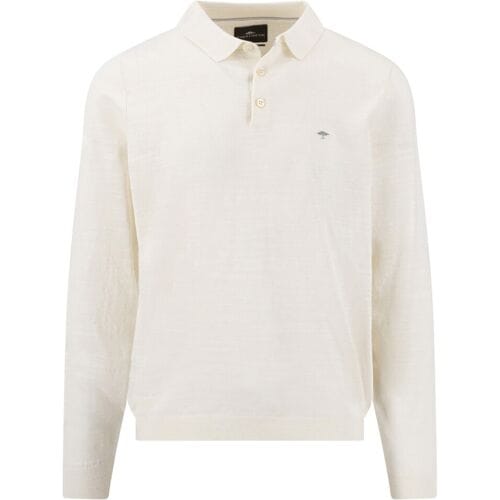 Fynch-Hatton Polo Longsleeve Slub Cotton New Off White / male