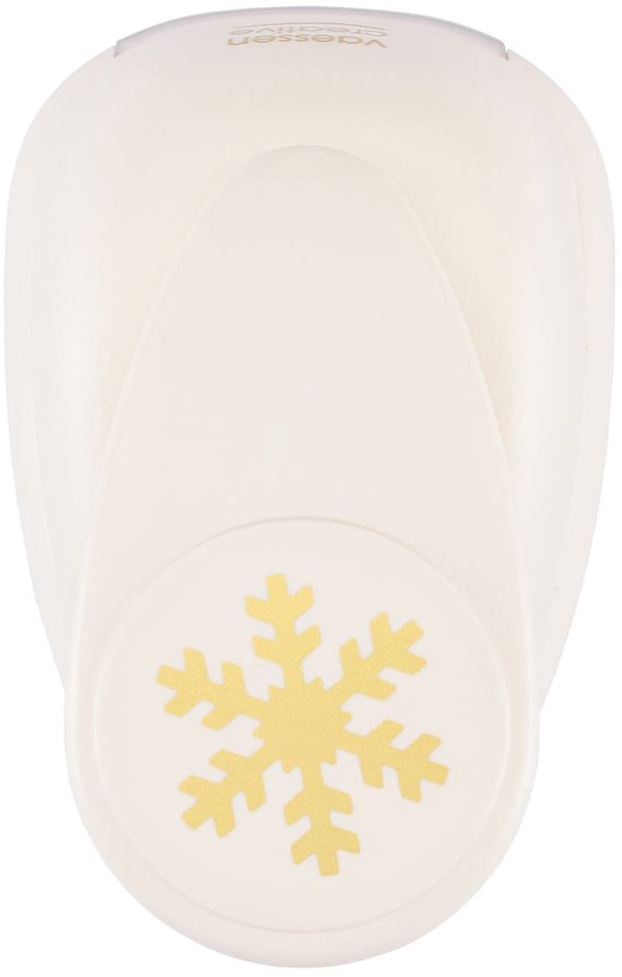 Vaessen Creative Pons - Figuurpons - Sneeuwvlok - 4,9 x 4,9 cm