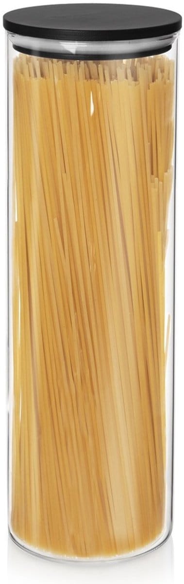 Orion - Keukenopbergcontainer - 1,5 l - Borosilicaatglas - Bamboedeksel - Siliconenafdichting