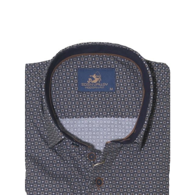 Eden Valley - Lange mouw overhemd - Mannen - 3XL - MidGrijs - Katoen - 515041 Modern fit