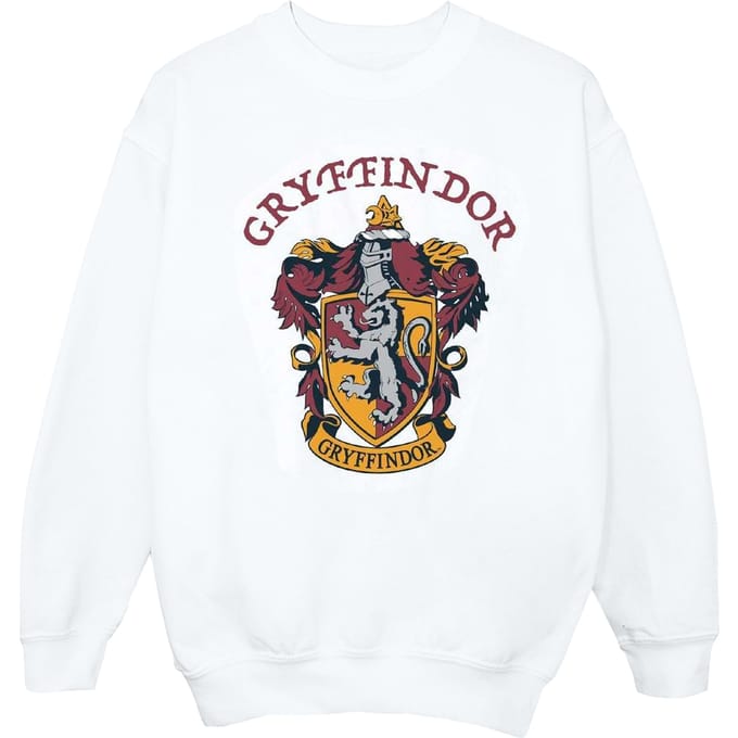 Harry Potter Jongens Gryffindor Katoenen Sweatshirt (Wit)