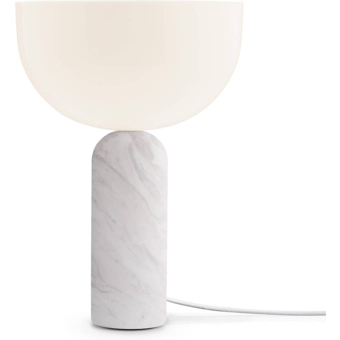 New Works Kizu Tafellamp - small - marmer wit