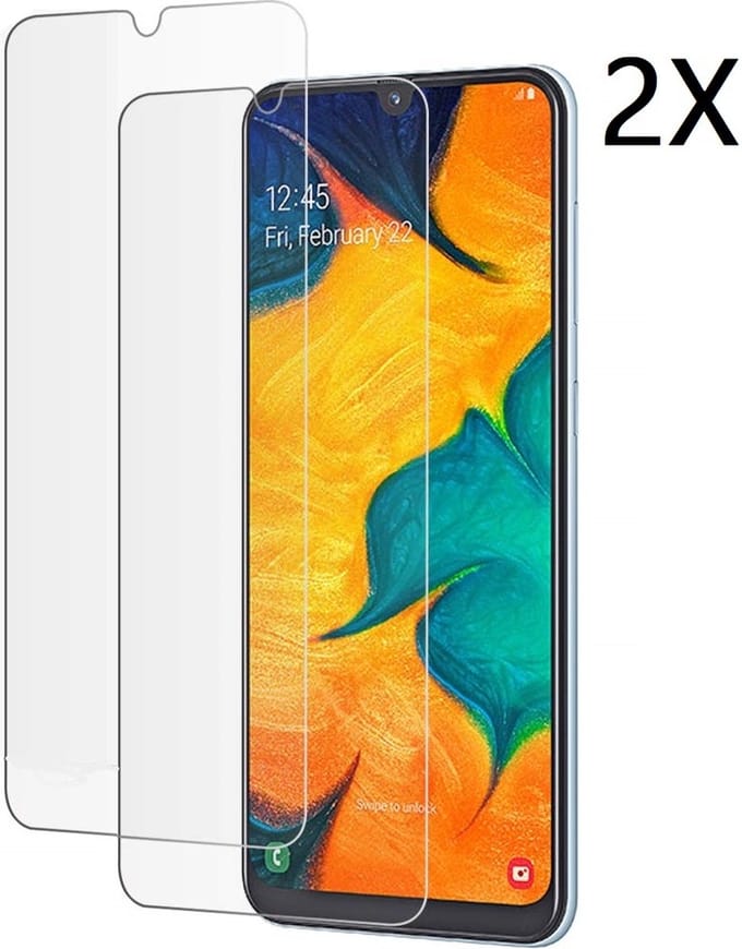 Ntech 2Pack Screenprotector Geschikt voor Samsung Galaxy A30 - Screenprotector Tempered glass Beschermglas