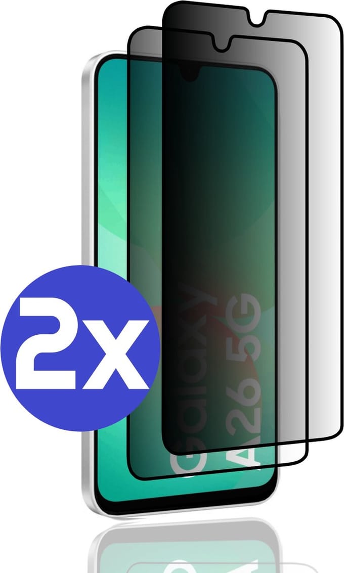 ArmorDrop Privacy Screenprotector Geschikt Voor Samsung A26 - Gehard Glas - 2 Stuks