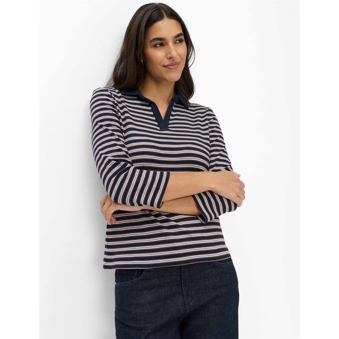 Brax Dames Poloshirt  Style CLEO M navy, donkerblauw, maat 32