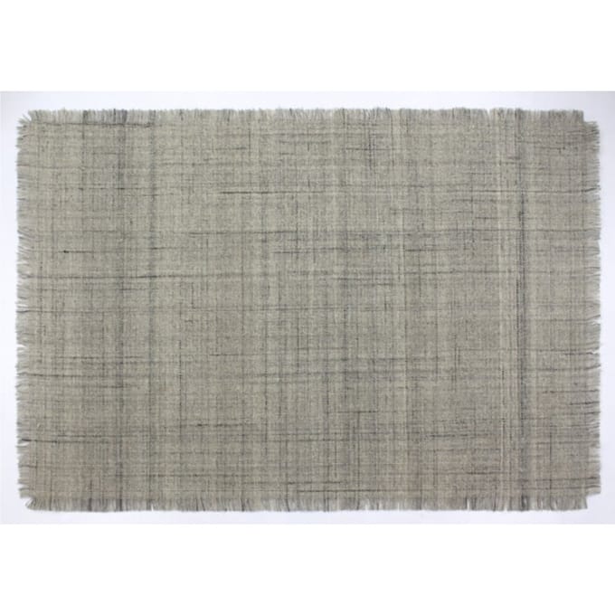 Vloerkleed Flocus Wol Effen Grijs- 160x230 CM