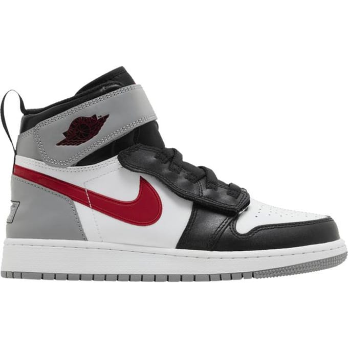 Jordan 1 High FlyEase Noir Gris Particule Rouge Gym (GS) 37.5 black