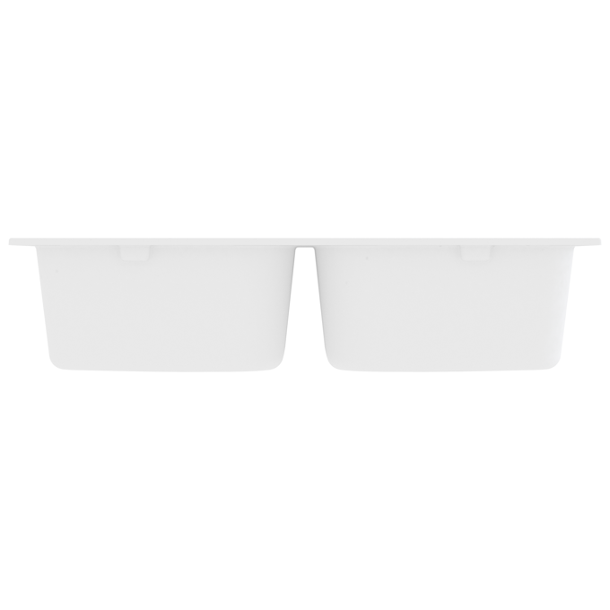 vidaXL Keukenwasbak Kwarts en hars 76 x 48 x 30 cm Wit