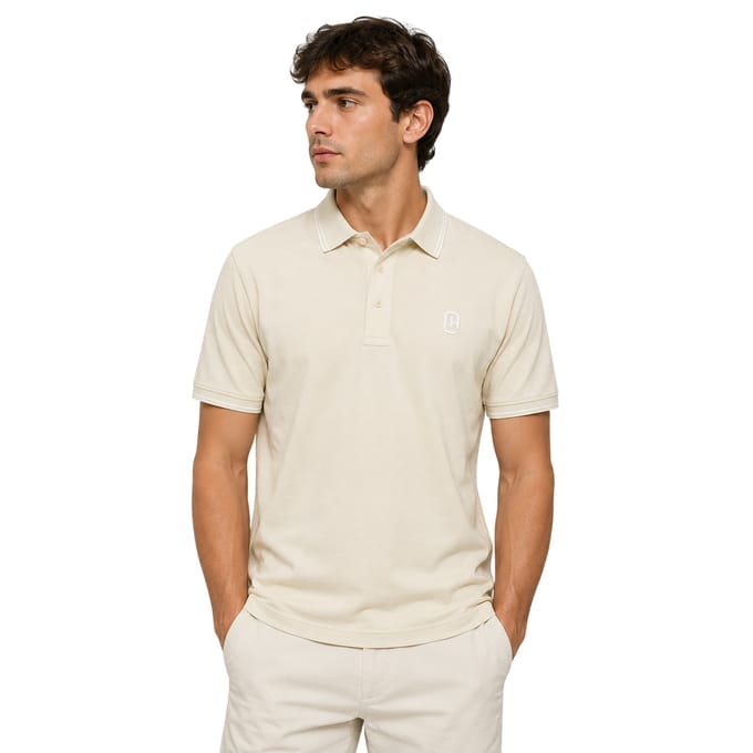 Crosshatch Heren Preece Poloshirt (Lichte steen)