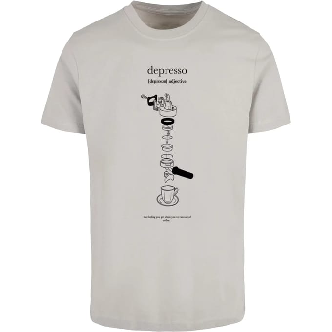Mister Tee - Depresso Heren Tshirt - M - Grijs