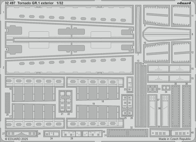 Eduard Modelbouwdecoratie - 32497 Exterieur voor Tornado GR.1 - Photo-etch