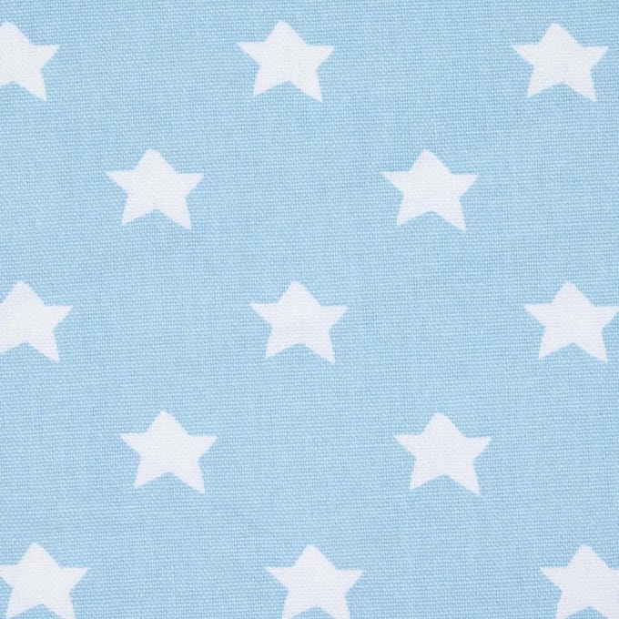 Homescapes stof per meter sterren blauw 150 cm breed