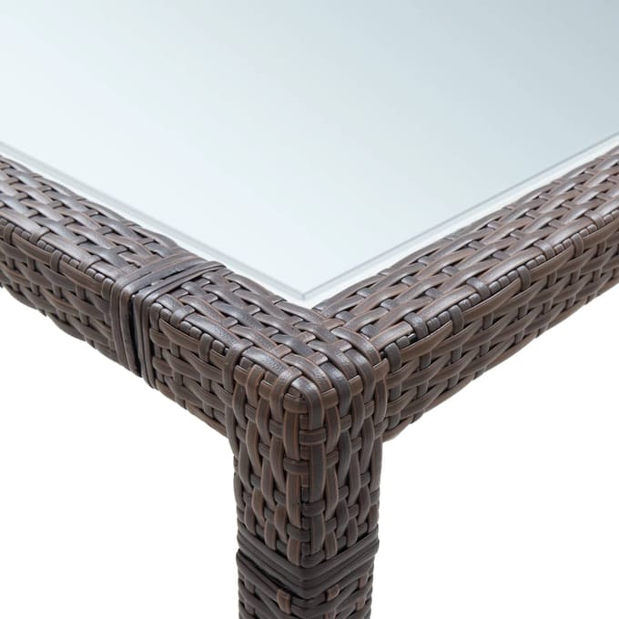 vidaXL - Tuintafel - 200x150x74 - cm - poly - rattan - bruin