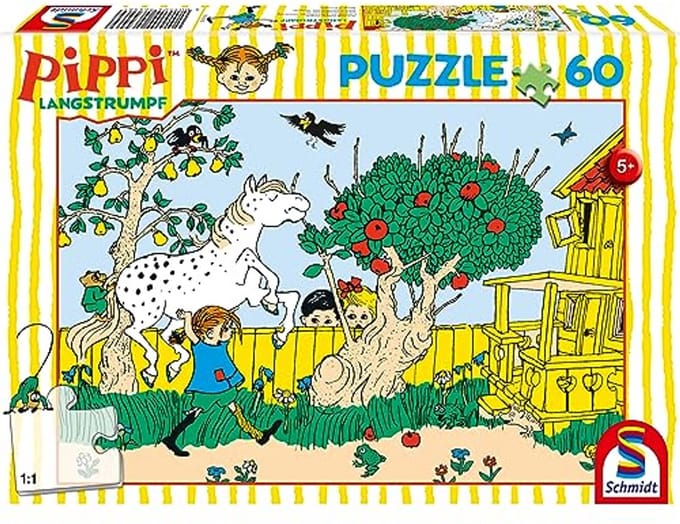 Pippi lange kous kinderpuzzel 60 stukjes