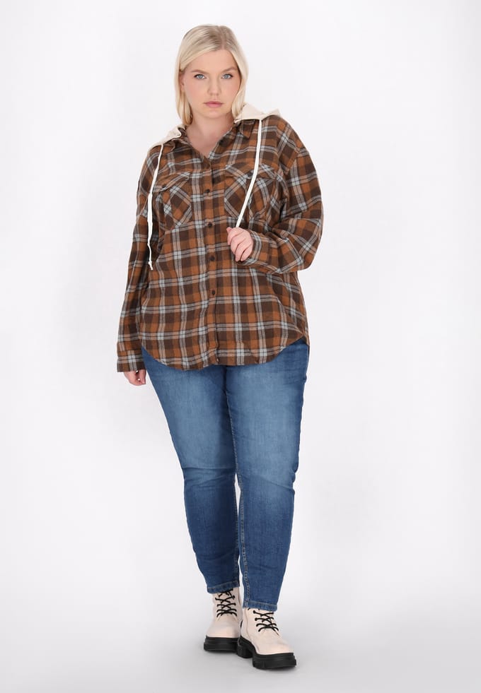 Mymo Plussize jasje vrouwen bruin