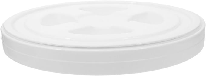 Plastic Emmer Schroefdeksel - Lekvrije Dop - Opslag Beschermen - Chemisch Bestendig - 31 x 31 cm - Wit