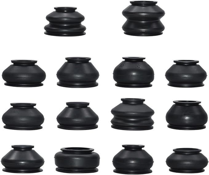 Set van 14 Universele Rubber Stofkappen voor Balgewrichten, Eindafwerkingen en Koppelingen