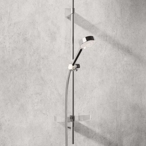 Hansa Hansabasicjet glijstangset compleet met handdouche-3 met zeepschaal 92cm met doucheslang 175cm chroom