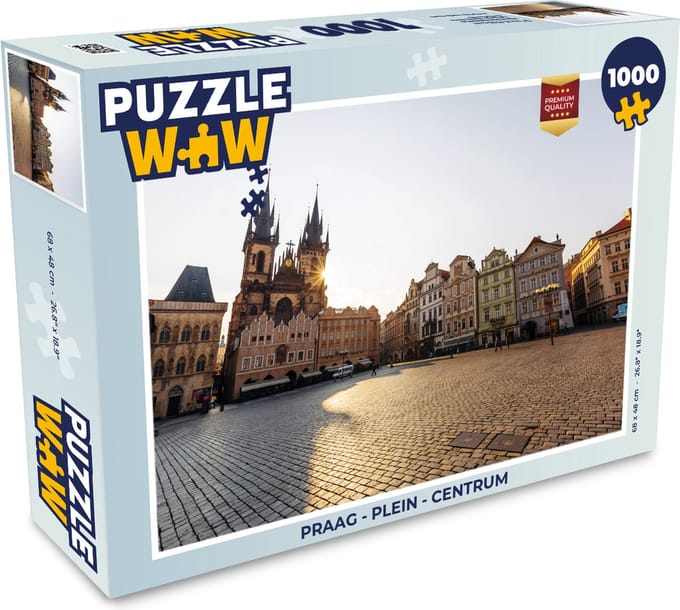 Puzzel Praag - Plein - Centrum - Legpuzzel - Puzzel 1000 stukjes volwassenen