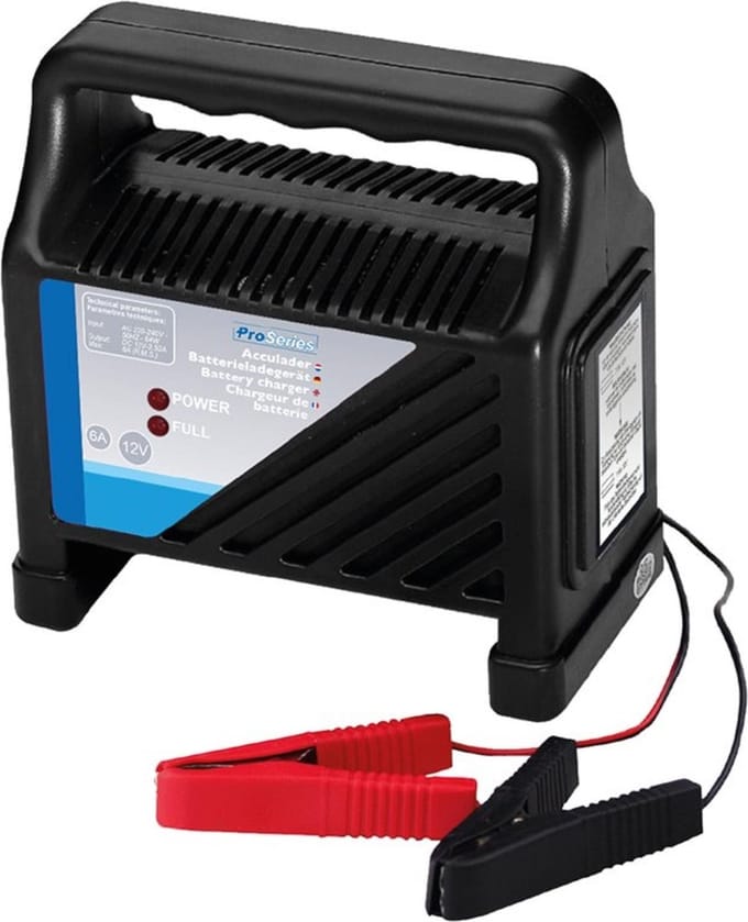 ProPlus Acculader - 12V - 6A - Eenvoudige bediening - Controlelampjes