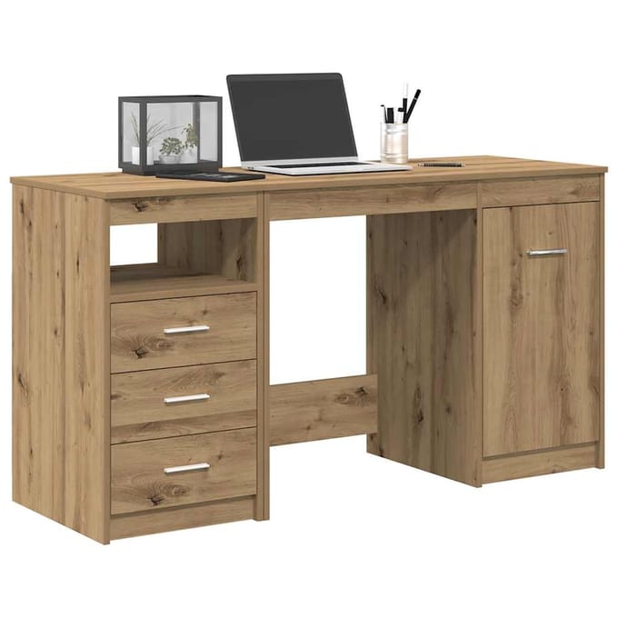 vidaXL - Bureau - met - kast - Artisan - Oak - Engineered - Wood