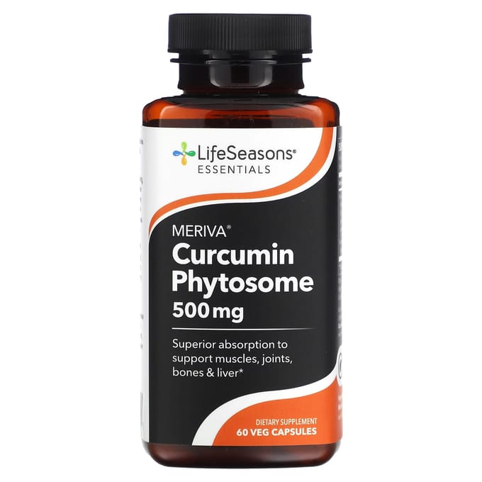 LifeSeasons, Meriva Curcumin Phytosome, 500mg, 60 Veggie Capsules (250mg per capsule)