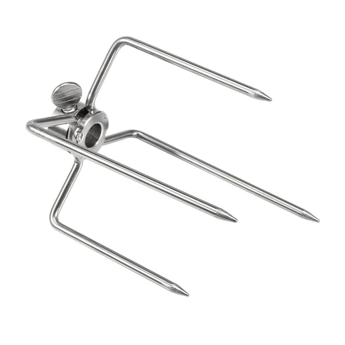 Lot de 2 fourchettes multifonctions en acier inoxydable pour barbecue noir