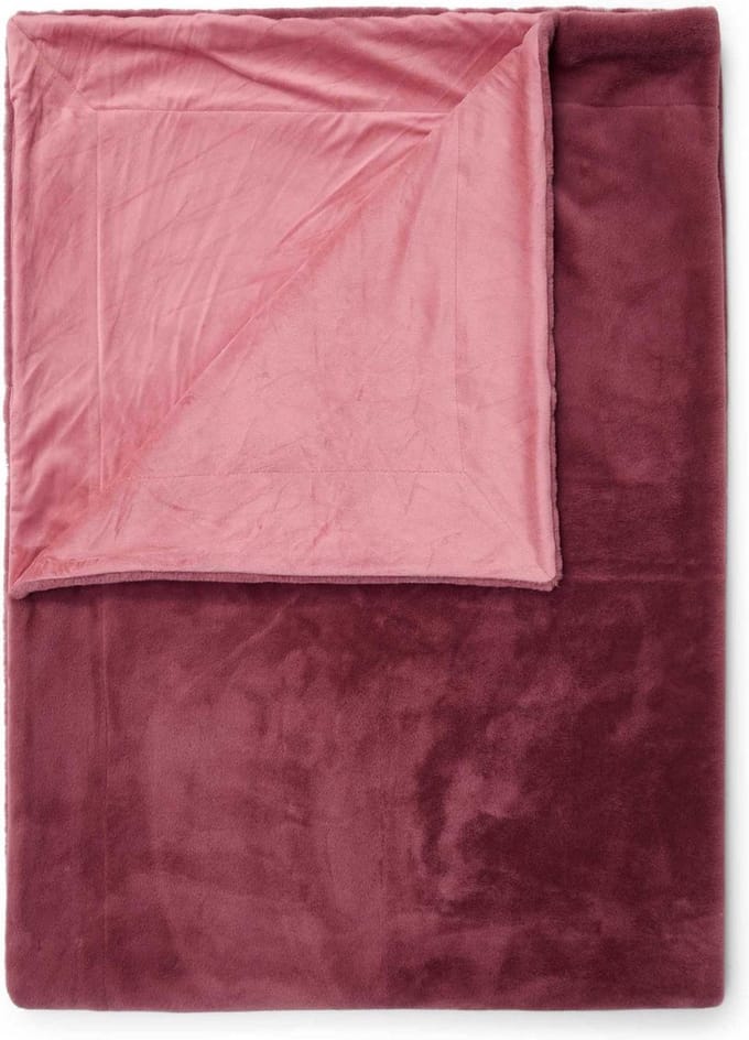 Essenza Furry Plaid Mauve - 150x200 cm