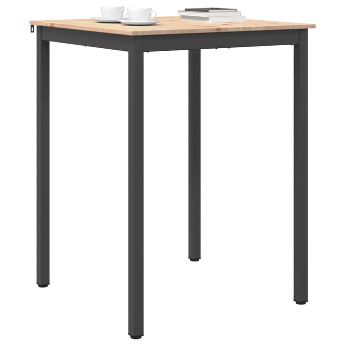 vidaXL - Bartafel - 80 - x - 80 - x - 105 - cm - Massief - grenenhout - Naturel - Vierkant
