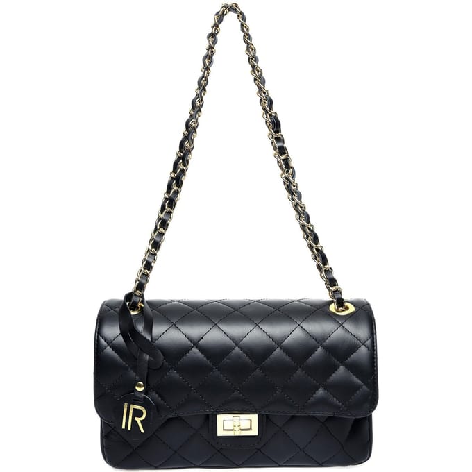 Isabella Rhea Zwart Rundleer Tas