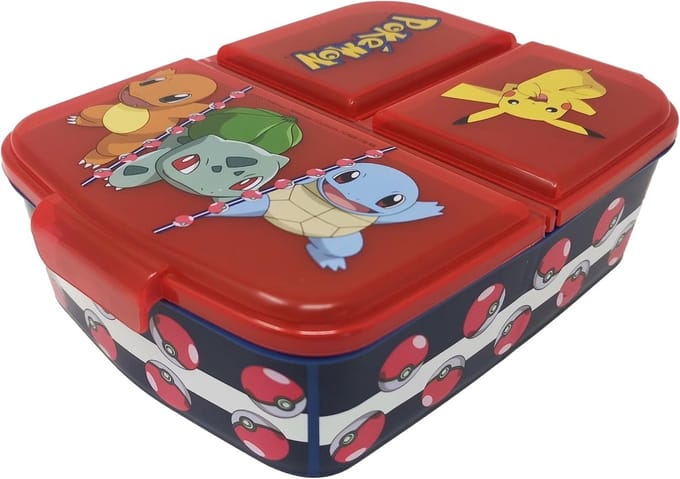 Pokémon Lunchbox voor Kinderen - Bento Box met 3 Vakken
