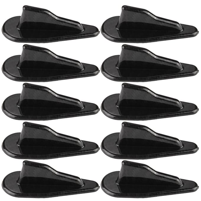 10 stuks Universele Zwarte Stijl Auto Dak Haaienvin Spoiler Vleugel Kit Vortex Generator zwart